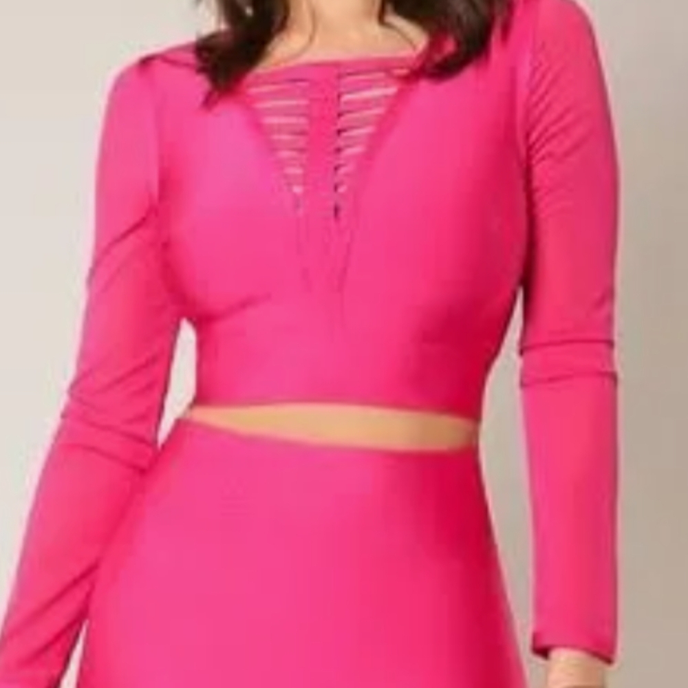 Crop top pink top